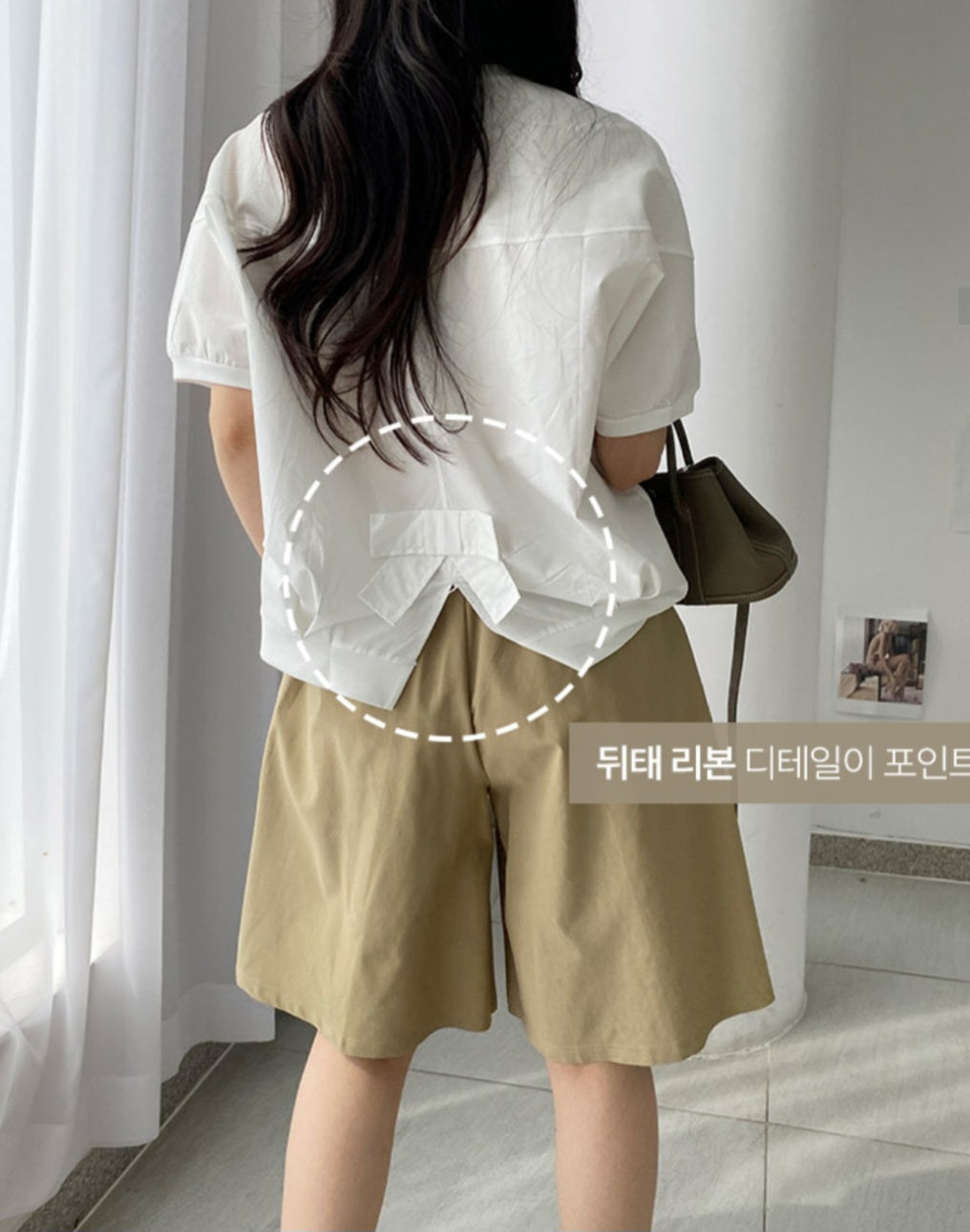☀️뒷리본 라운드 반팔티