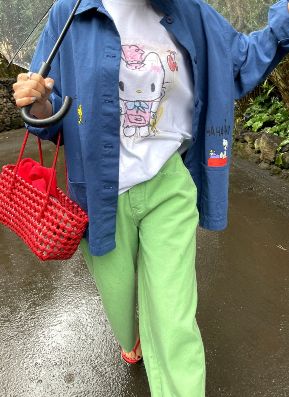 ☀️해피키티 박시 티셔츠