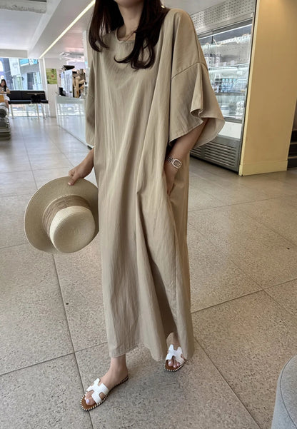 썸머 바스락 라운드 원피스