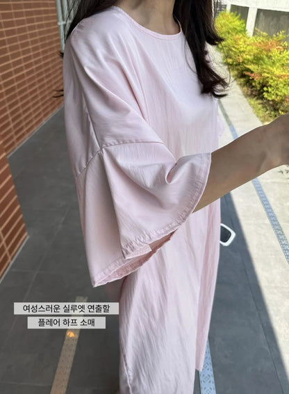 썸머 바스락 라운드 원피스