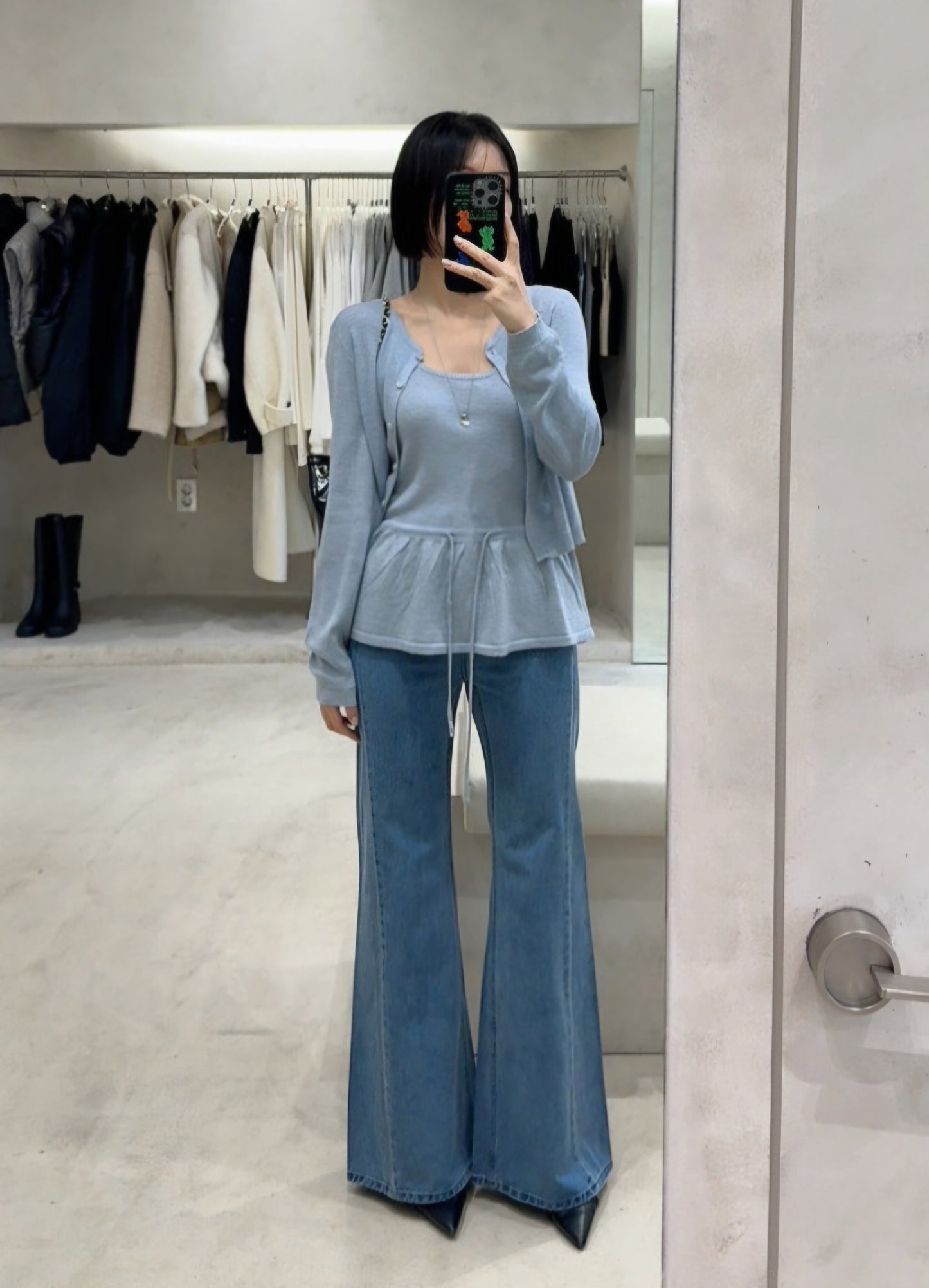 ⏩️ 플레어 나시& 라운드넥 가디건 Set