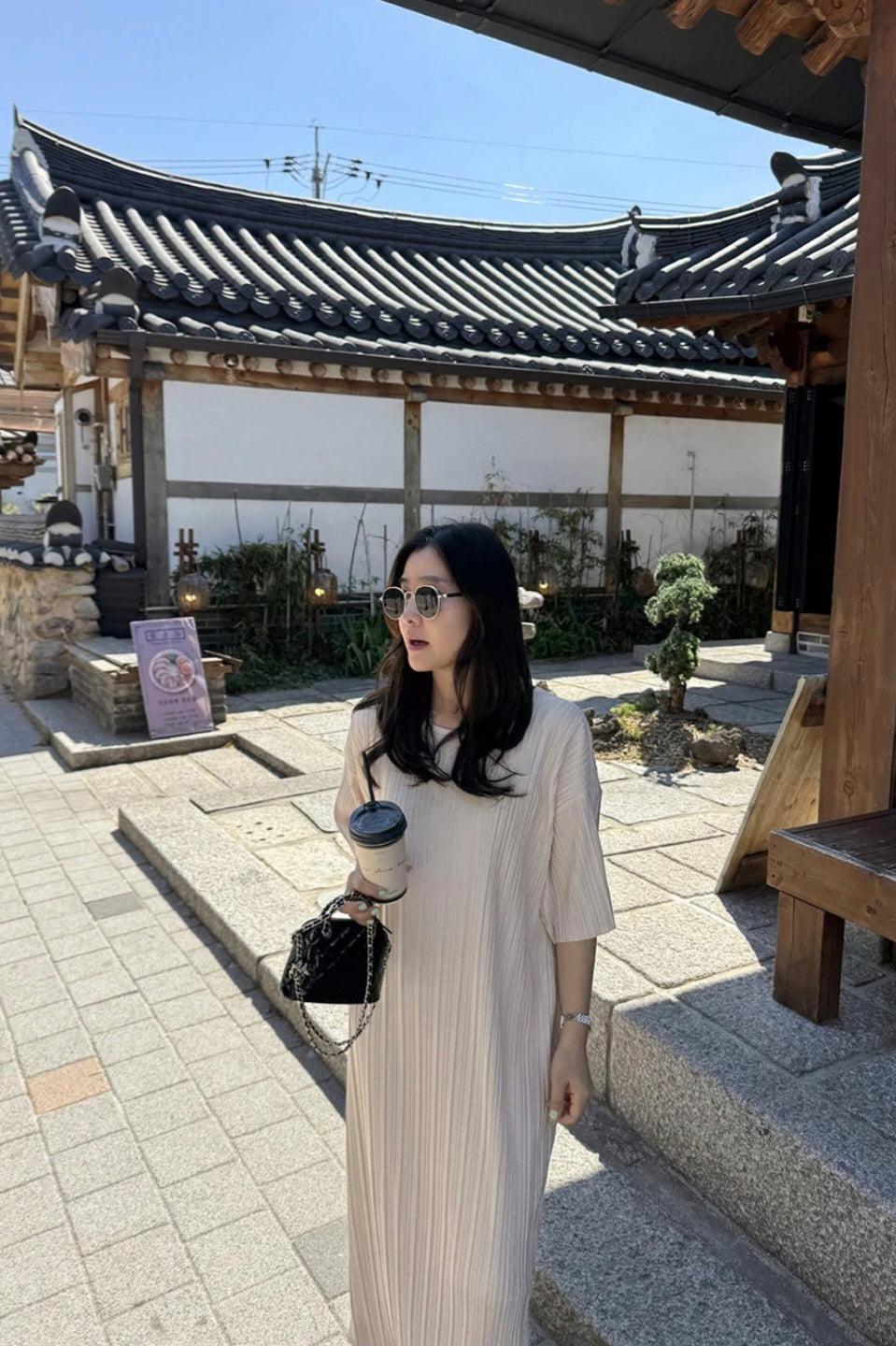 링클 플리츠 원피스