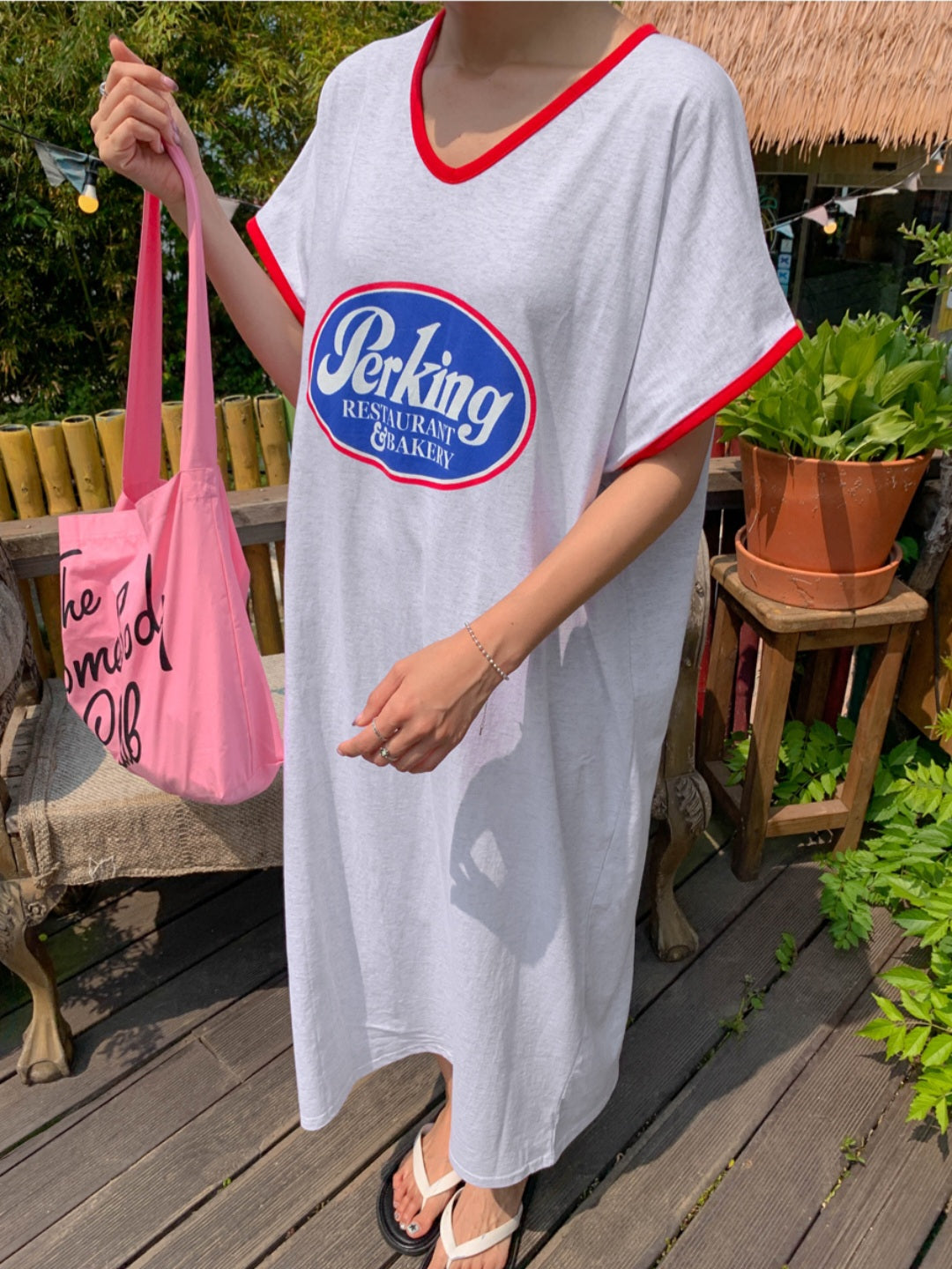 ☀️배색 롱 원피스