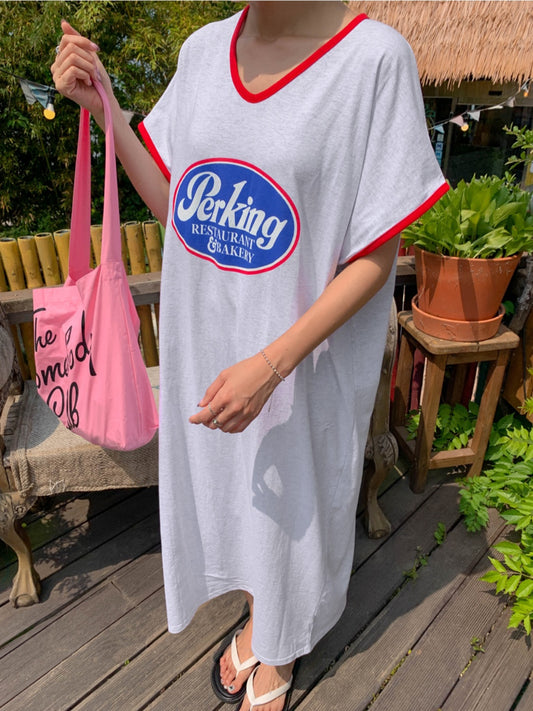 ☀️배색 롱 원피스