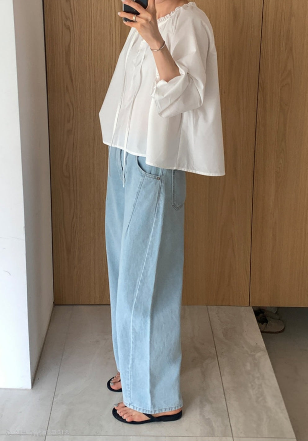 ☀️다트 절개 커브핏 데님[S-L]