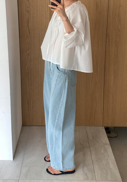 ☀️다트 절개 커브핏 데님[S-L]
