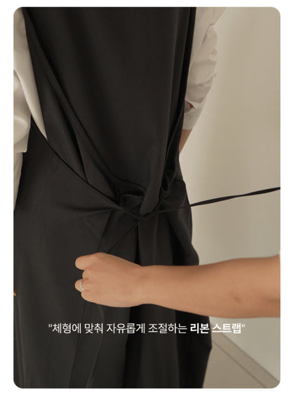 스트랩 레이어드 원피스