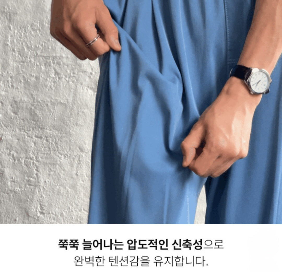 😎Man 쿨 텐셀 와이드 밴딩팬츠