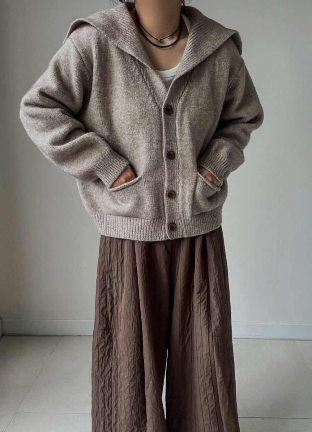 (NEW) 세일러 카라 가디건