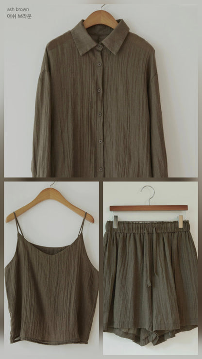 트리플 워싱 썸머 셋업 (3pcs)
