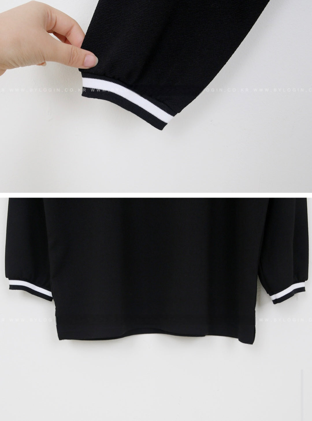 배색 와이드팬츠 Set (~2XL)