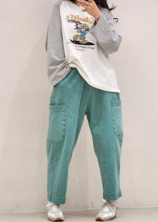 빅포켓 포니 배기핏 밴딩바지