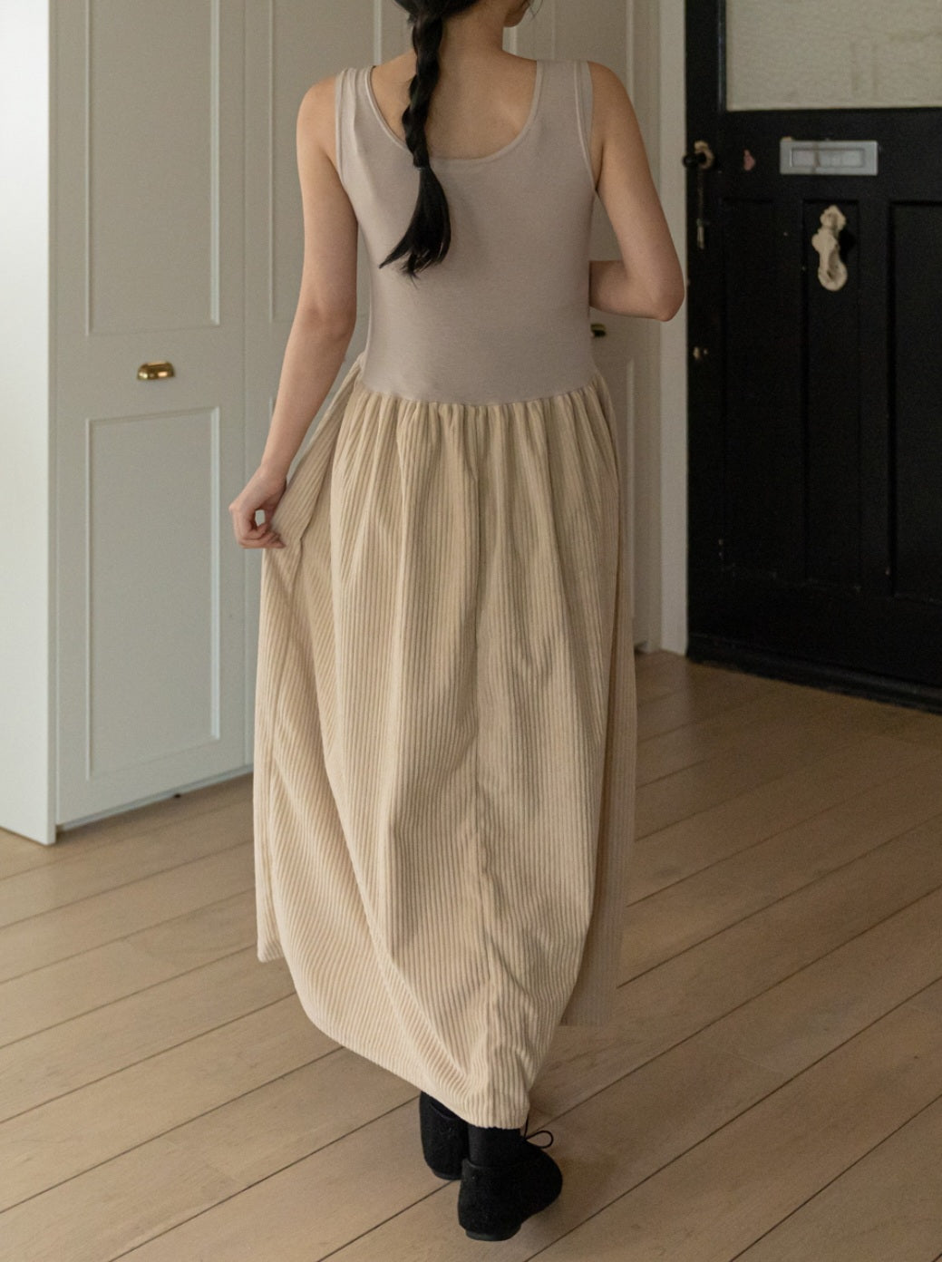 골덴 레이어드 나시원피스