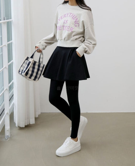 플레어 치마레깅스 약기모 (F~2XL)