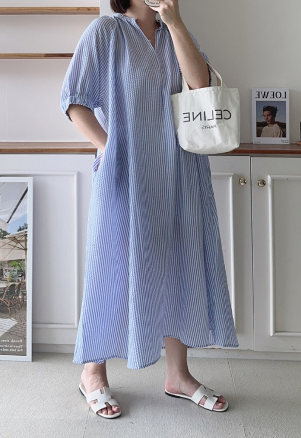 🏖 지지미 스프라이프 롱원피스