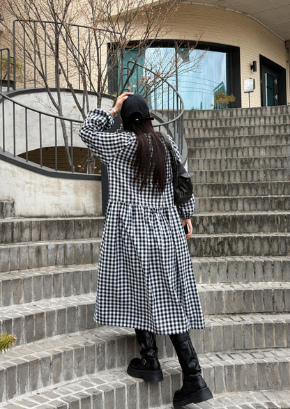 ⏩️ 체크 아방 롱원피스