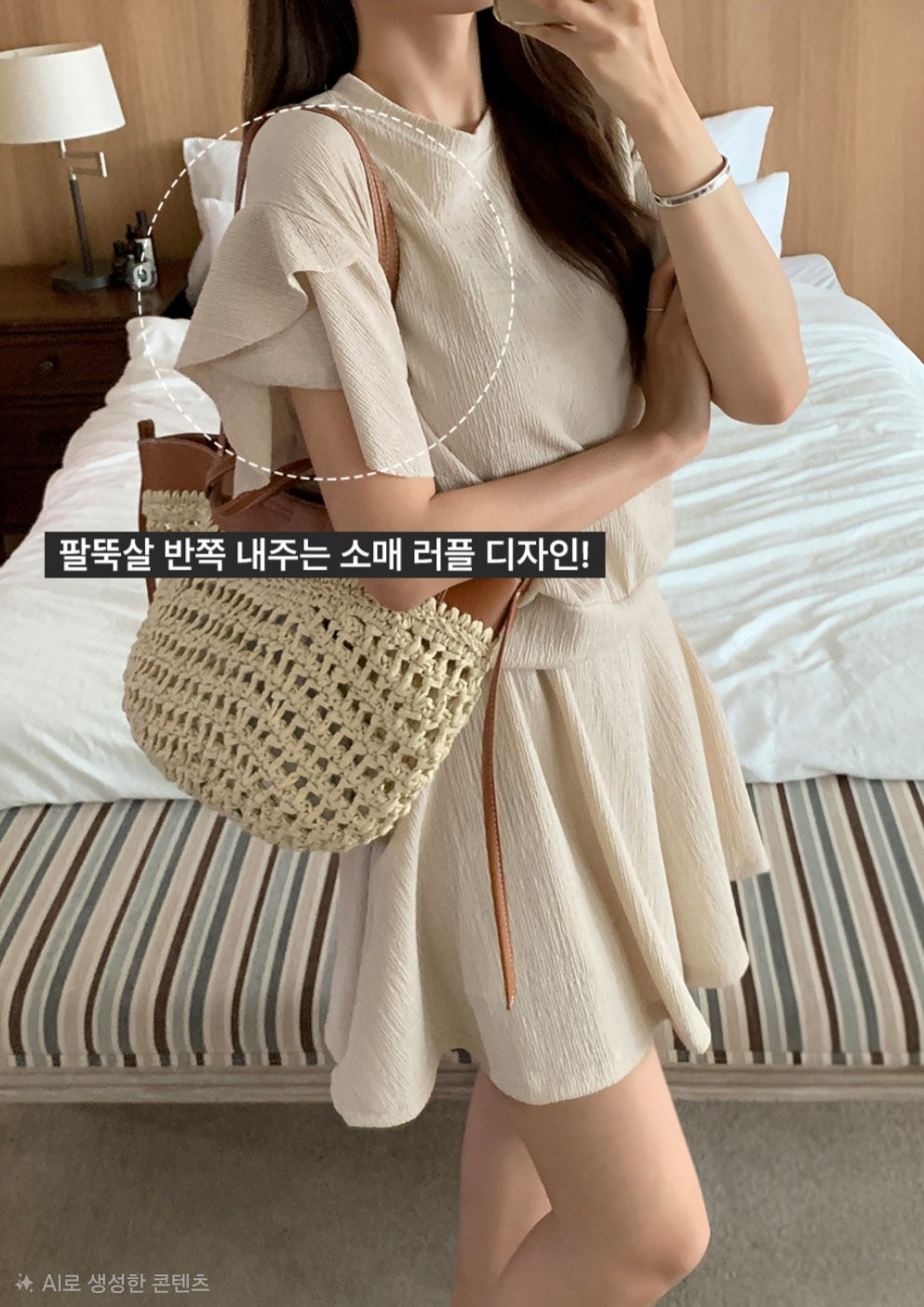 ☀️반팔맨투맨 치마바지 SET