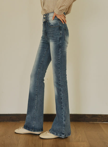 ⏩️ 골반패드 3type 더블버튼 부츠컷데님