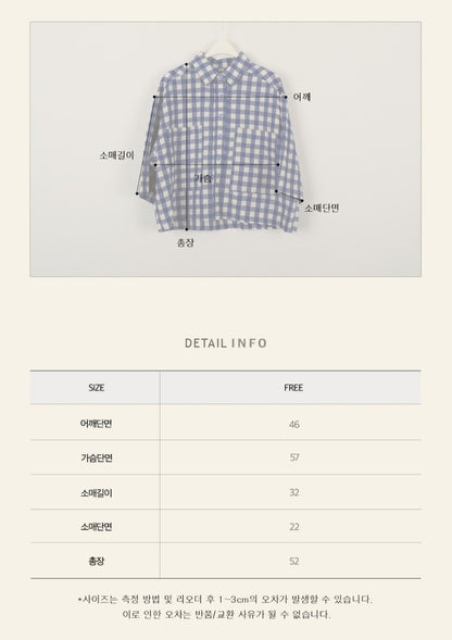 ☀️포켓 체크 셔츠