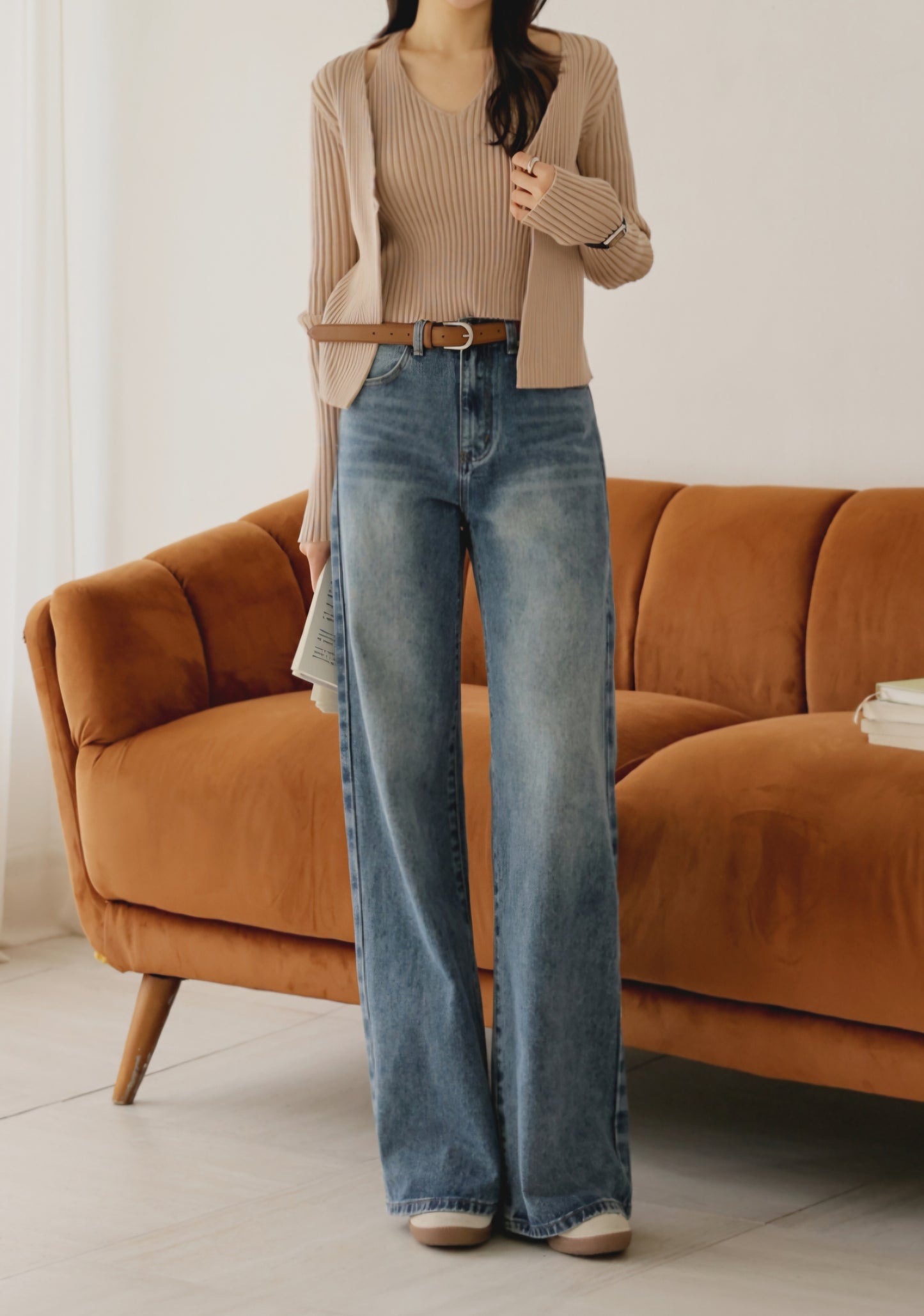 ⏩️ 체형커버 2type 보정핏 와이드부츠컷데님