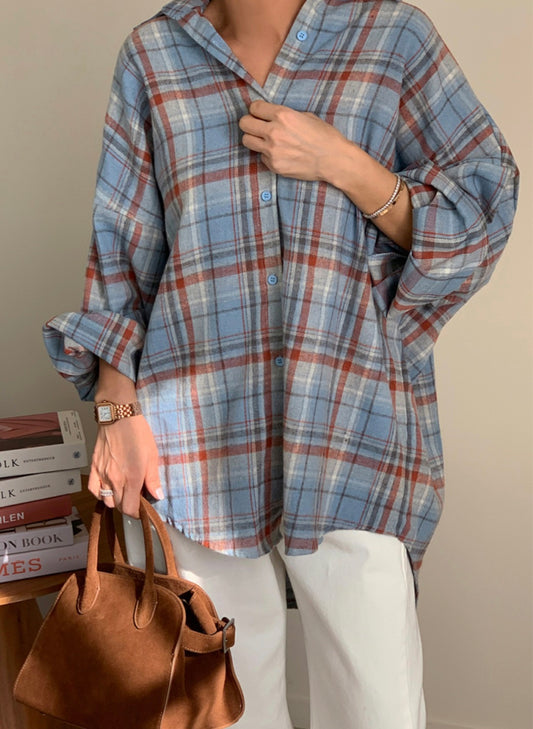 빈티지 체크셔츠