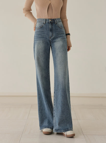 ⏩️ 체형커버 2type 보정핏 와이드부츠컷데님