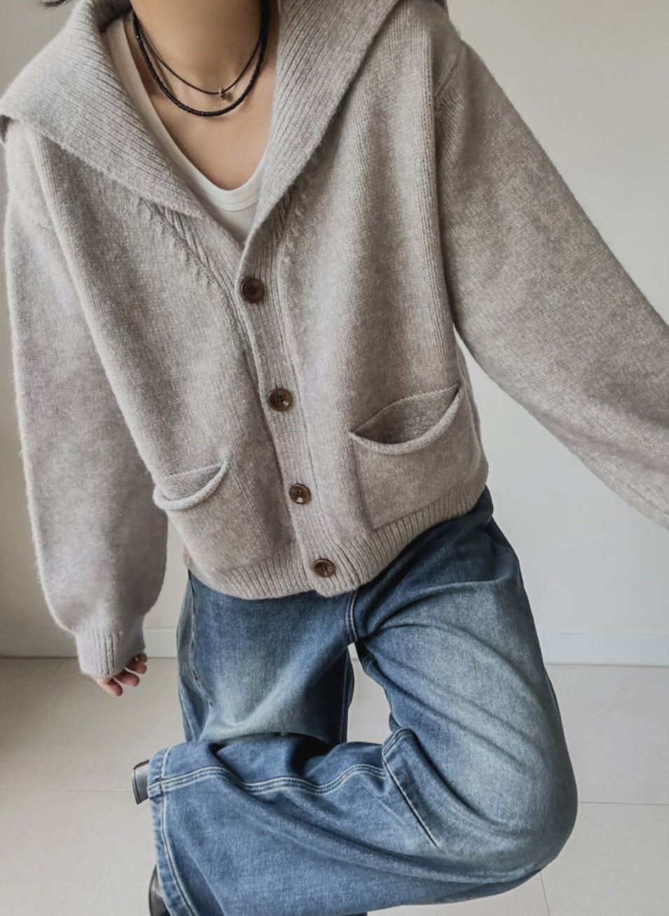 (NEW) 세일러 카라 가디건