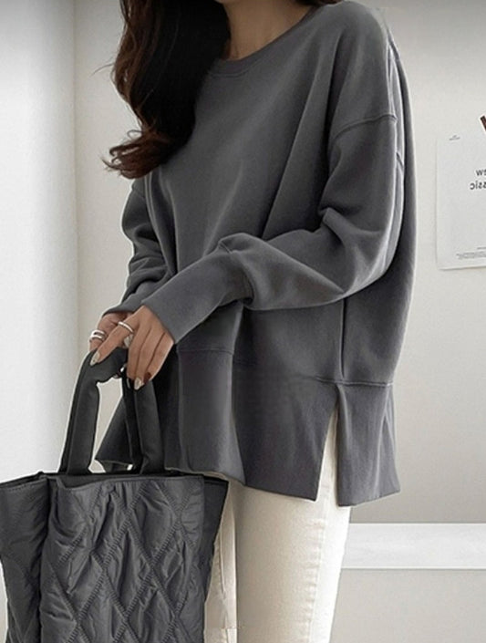 시보리 트임 맨투맨