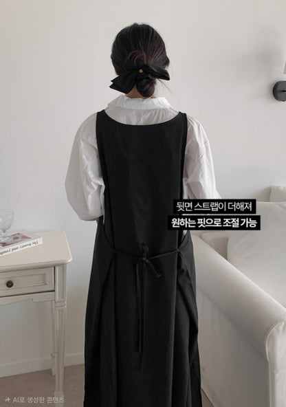 스트랩 레이어드 원피스