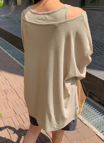 ☀️린넨 나시 레이어드 롱티셔츠