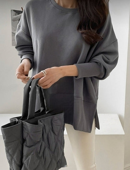 시보리 트임 맨투맨