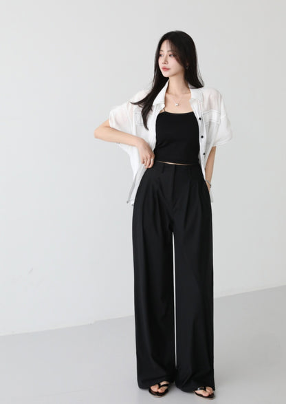 🧊 냉감 투핀턱 와이드 쿨슬랙스 [S-2XL]