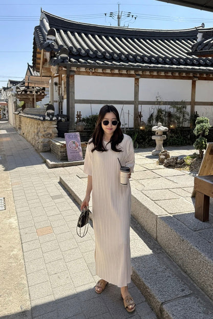 링클 플리츠 원피스