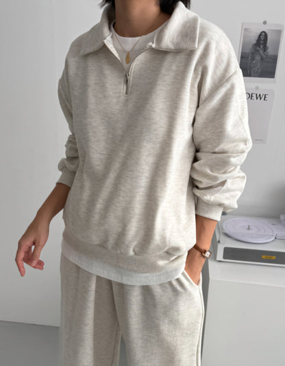 카라 집업 set