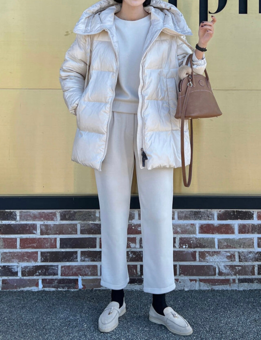 아방 패딩 duck down 100%