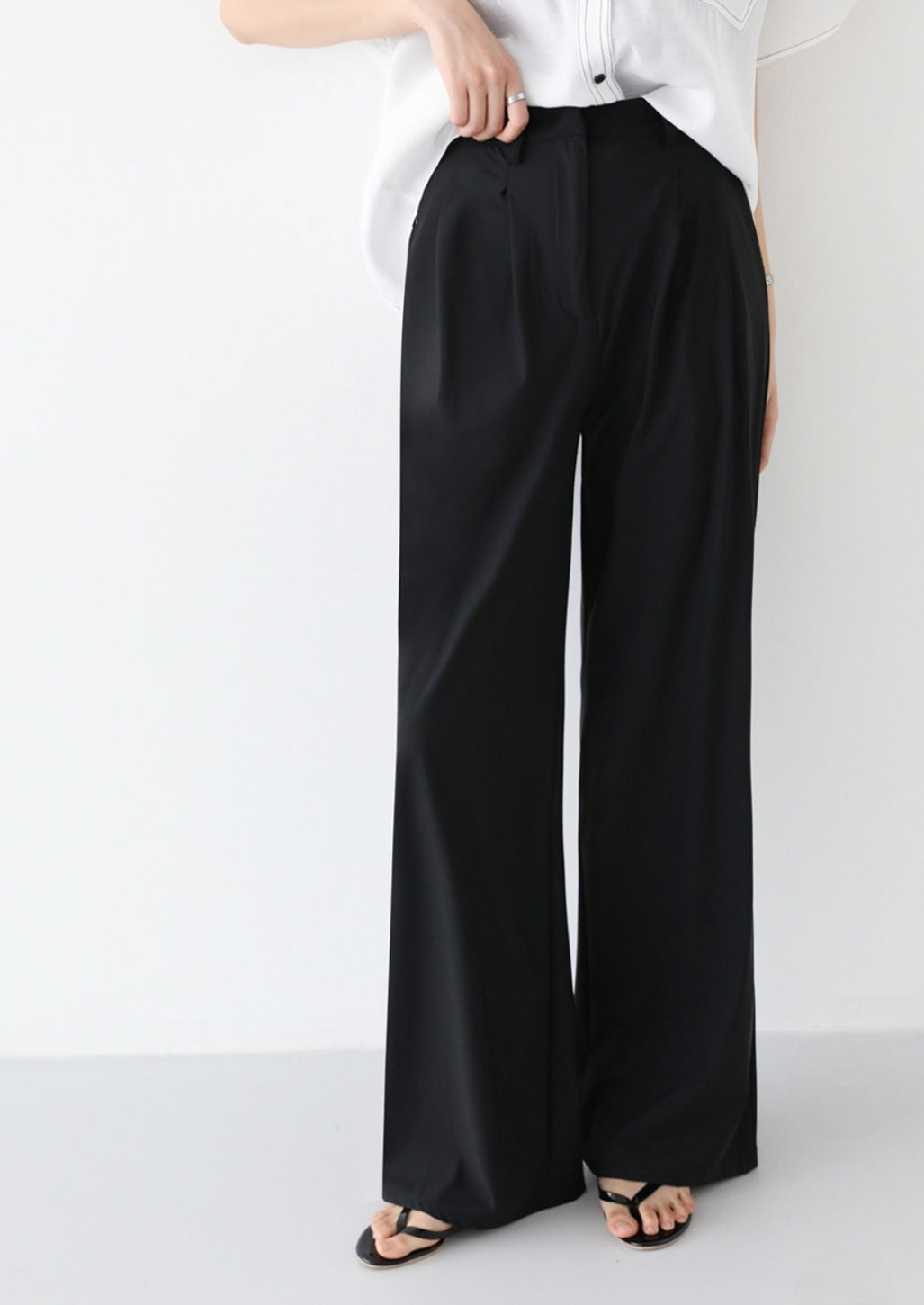 🧊 냉감 투핀턱 와이드 쿨슬랙스 [S-2XL]
