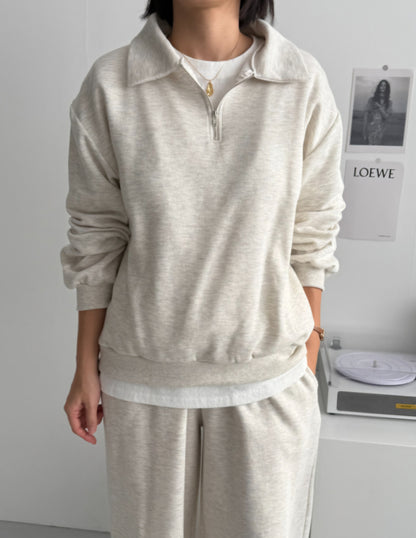 카라 집업 set