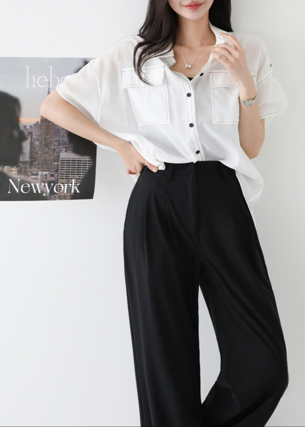 🧊 냉감 투핀턱 와이드 쿨슬랙스 [S-2XL]