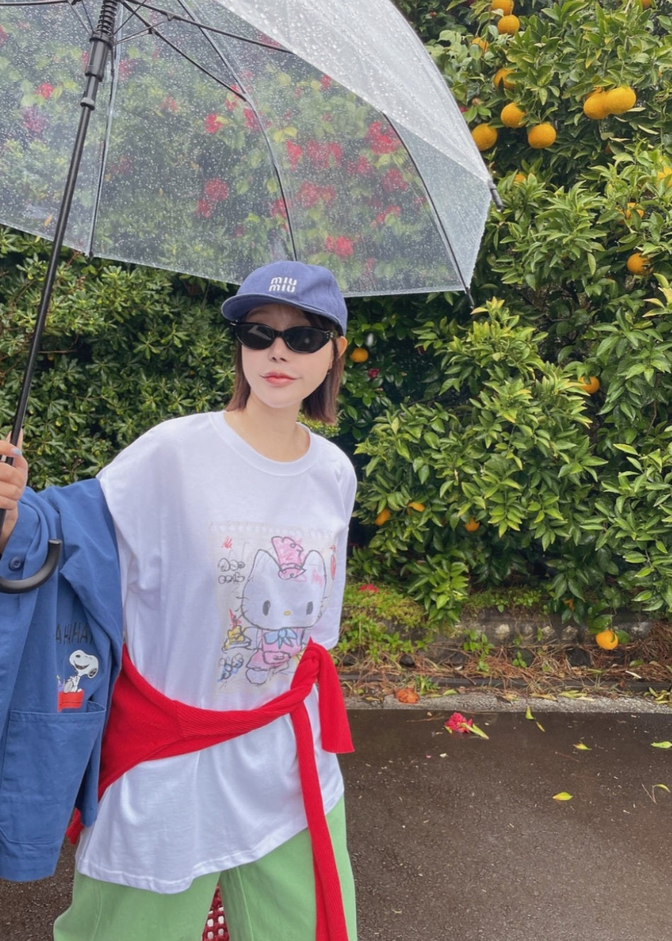 ☀️해피키티 박시 티셔츠