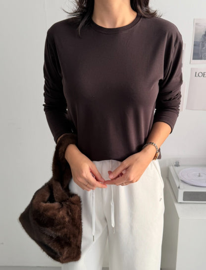 (1+1) 하루종일 따숩 텐션기모 라운드티