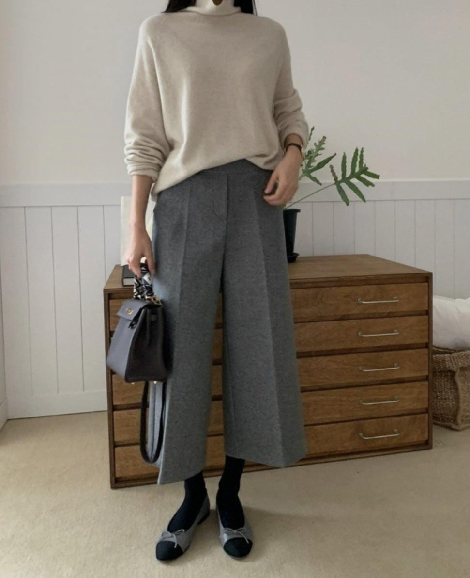 뒷밴딩 울팬츠 (8부~9부)