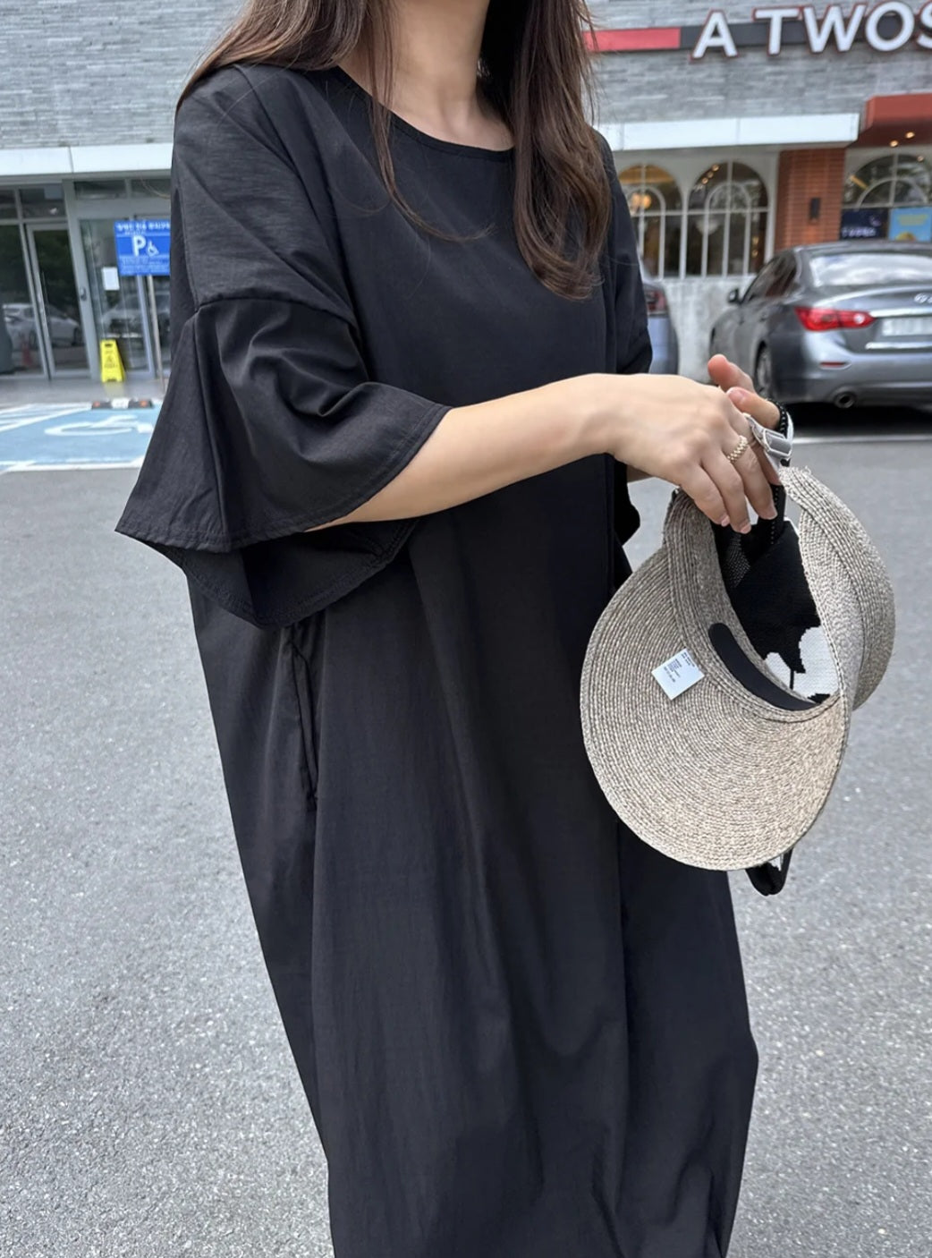 썸머 바스락 라운드 원피스