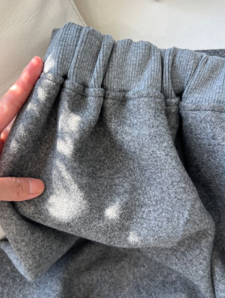 뒷밴딩 울팬츠 (8부~9부)