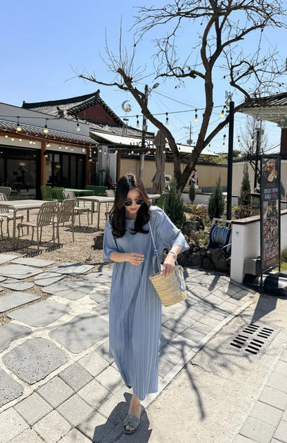 링클 플리츠 원피스