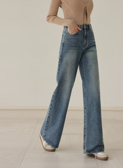 ⏩️ 체형커버 2type 보정핏 와이드부츠컷데님