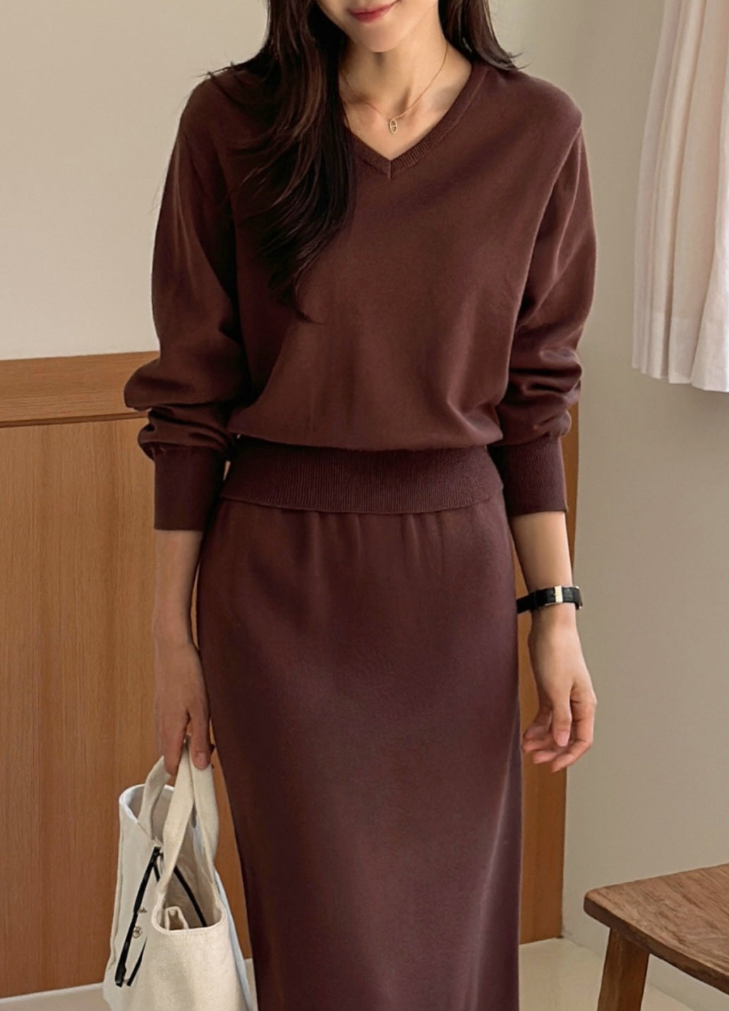 ☀️ [2type] 세미 크롭 니트