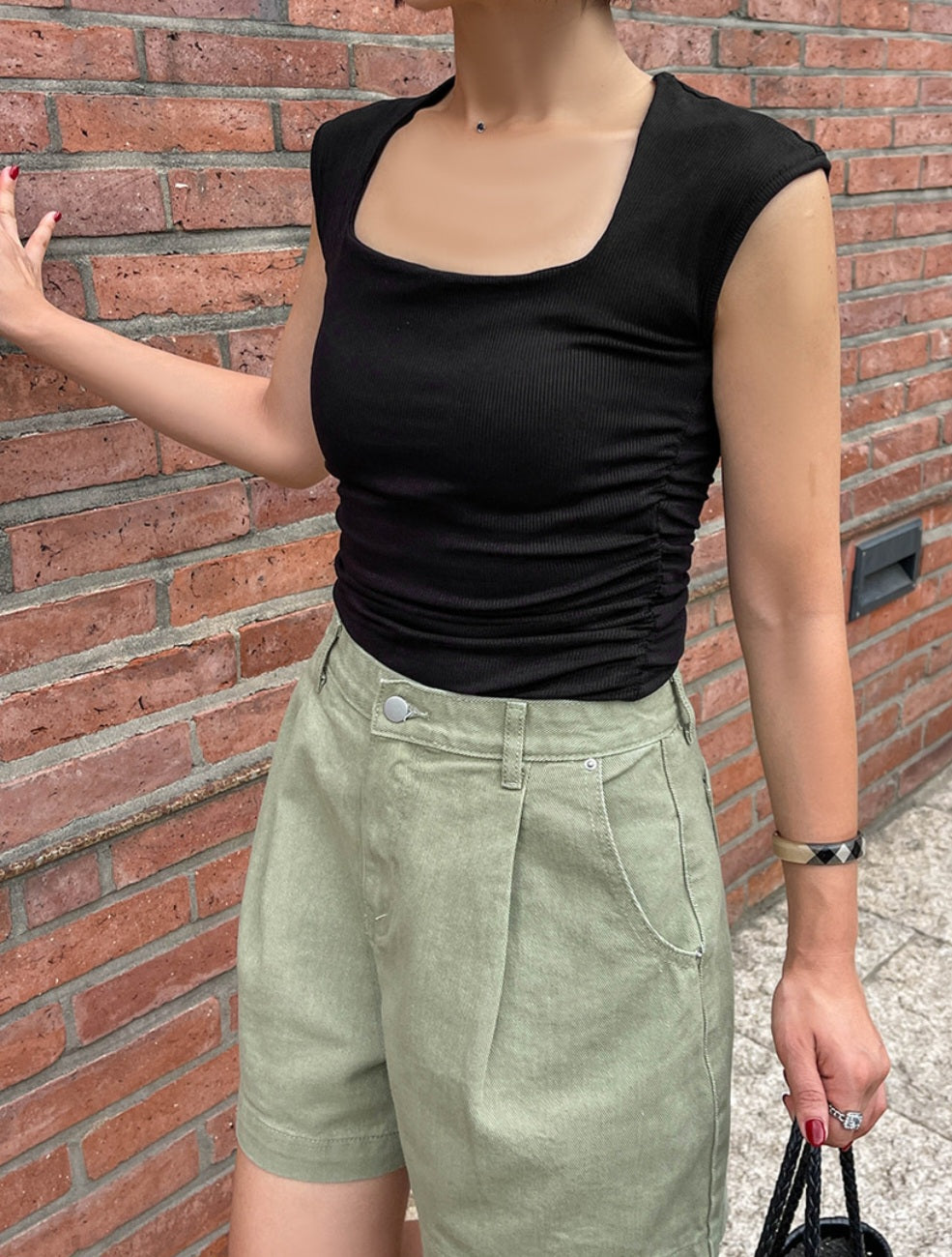 카브라 핀턱 숏팬츠 [S-2XL]