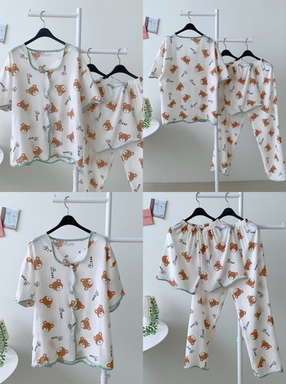 ⏩️ [기획상품] 꿀잠 지지미 홈웨어 잠옷 3pcs