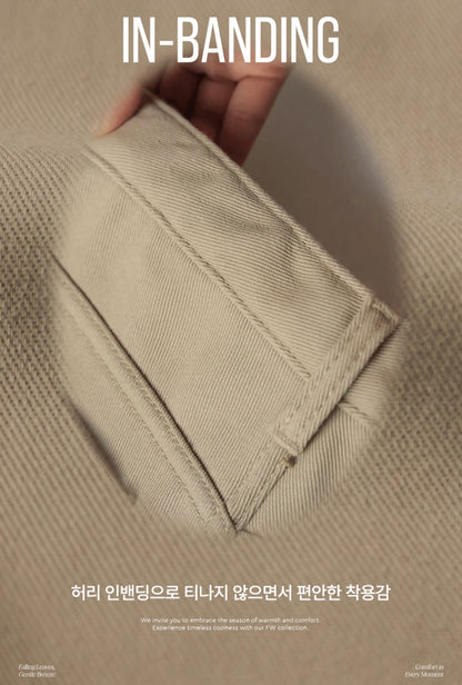 (NEW) 폴딩 코튼 와이드 청바지 S-2XL 3단기장