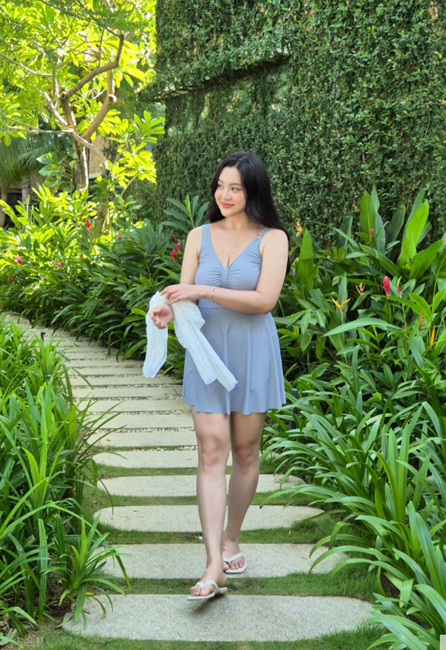 🩱 셔링 시스루 커버업 SET [~5XL]